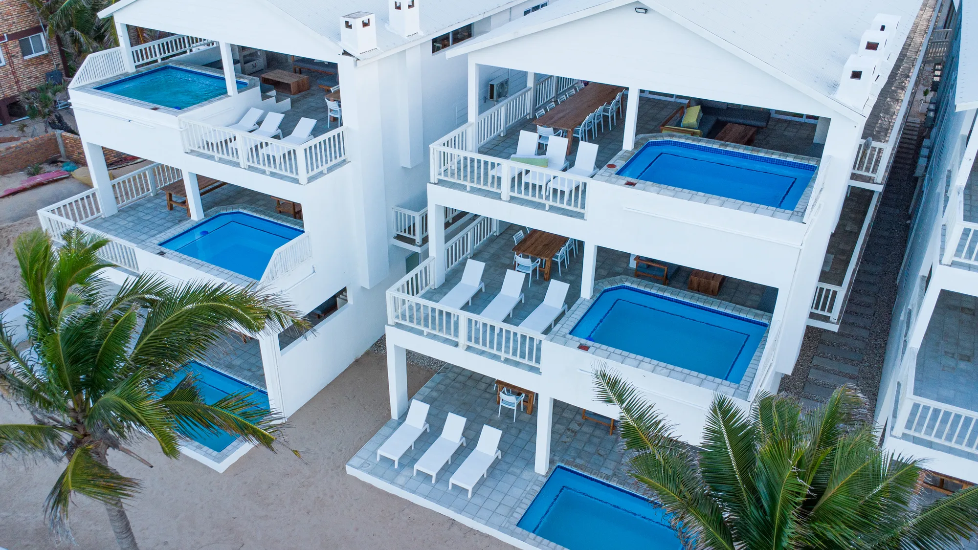 Drone beachfront view